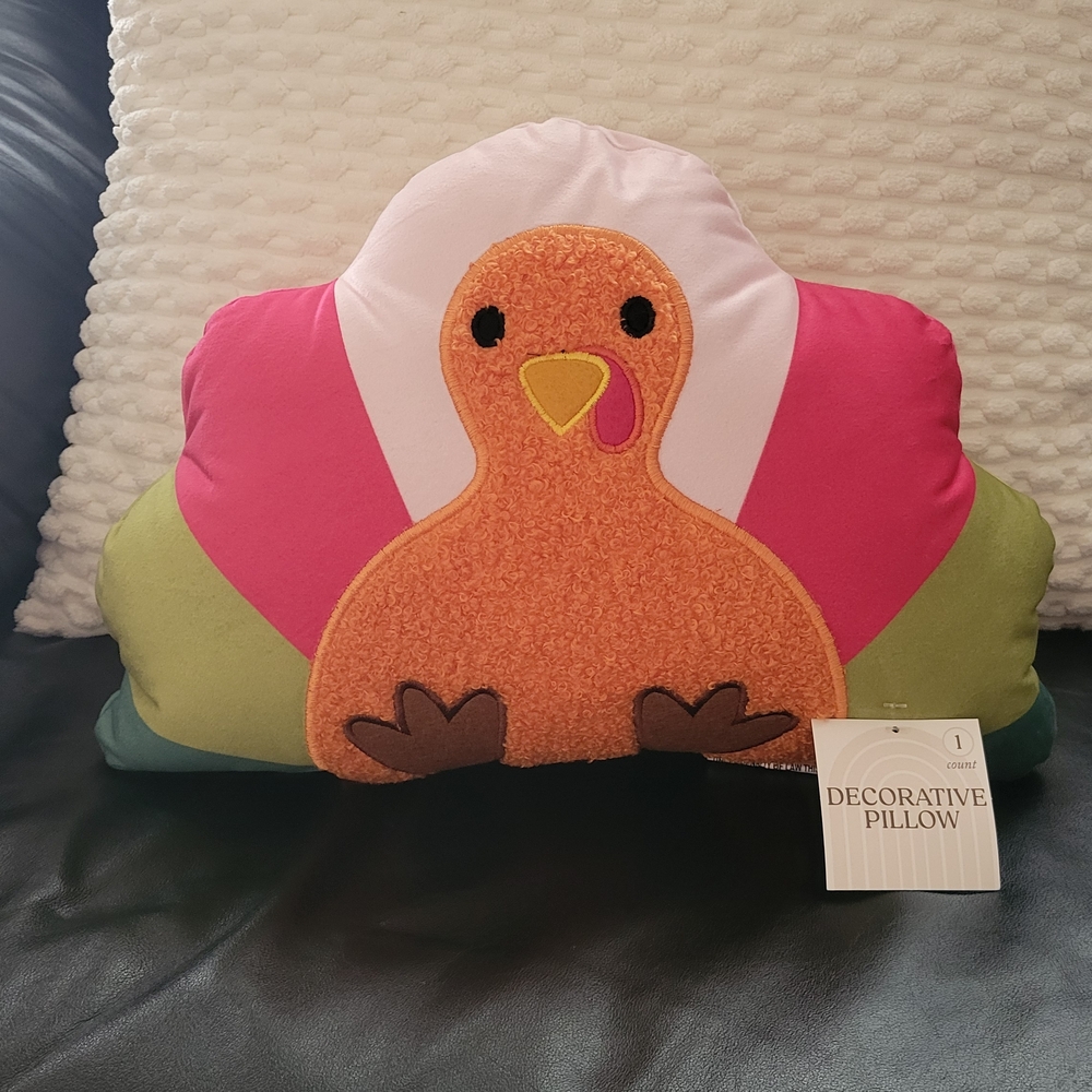 Colorful Turkey Decorative Pillow